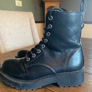 Steve Madden Black Kids Combat Boots